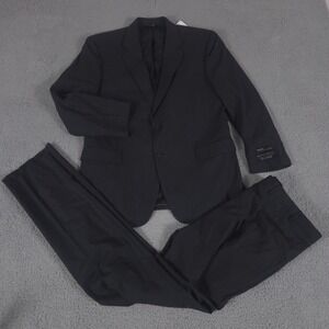 Jos A Bank 2-Piece Suit Mens 46R Pants 41x36 Gray Superfine Pinstripe NEW $550